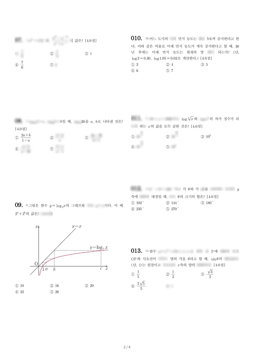 경신고등학교 (대구 수성구) 고등2 2021 1학기 중간 2페이지