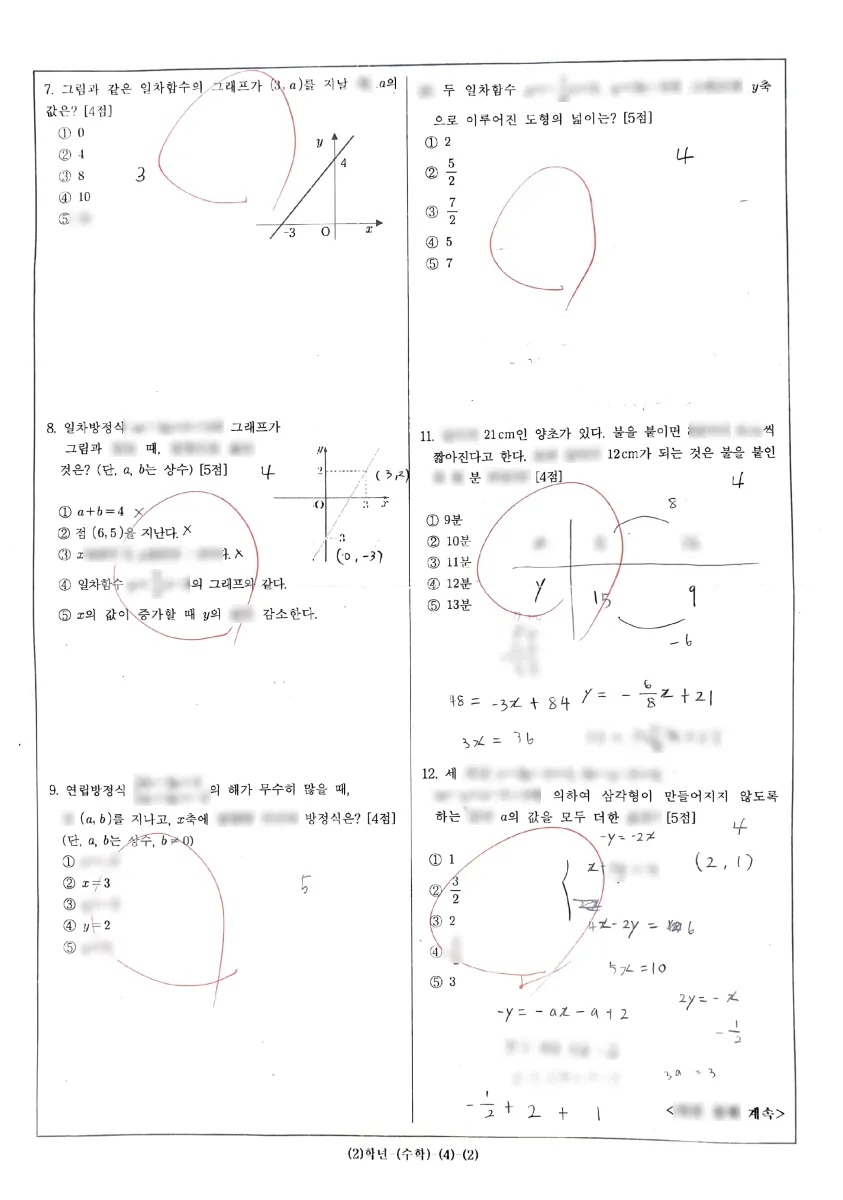 동평중학교 (대구 북구) 중등2 2023 1학기 기말 2페이지