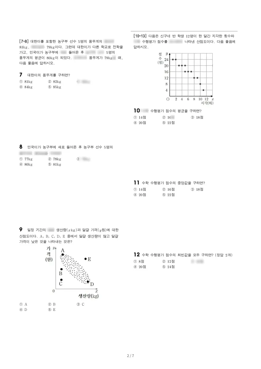 신구중학교 (서울 강남구) 중등3 2022 2학기 기말 2페이지