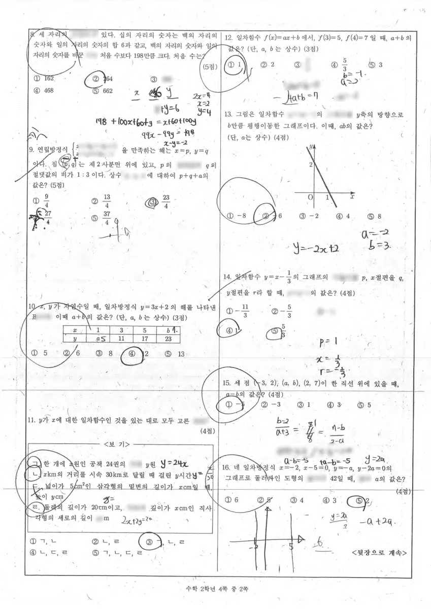 진산중학교 (인천 부평구) 중등2 2023 1학기 기말 2페이지