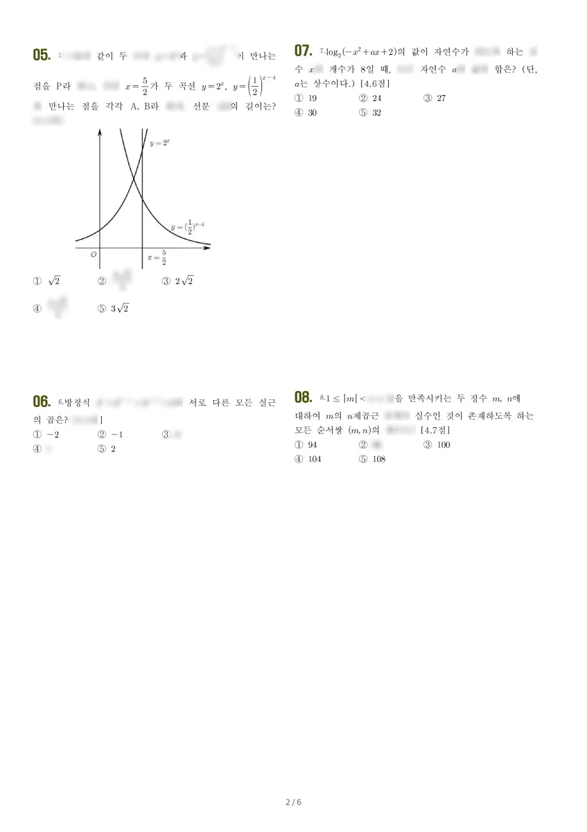 늘푸른고등학교 (경기 성남시) 고등2 2023 1학기 중간 2페이지