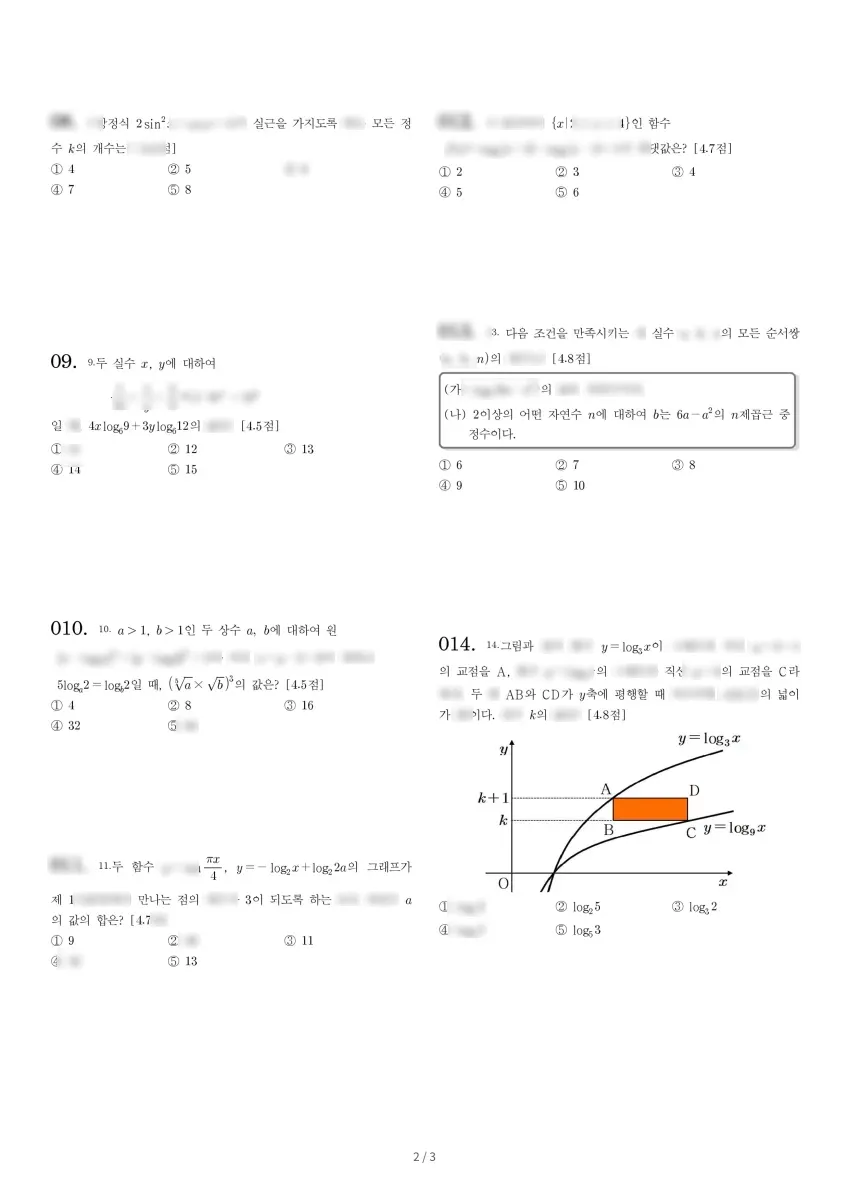 부산중앙여자고등학교 (부산 동래구) 고등2 2023 1학기 중간 2페이지