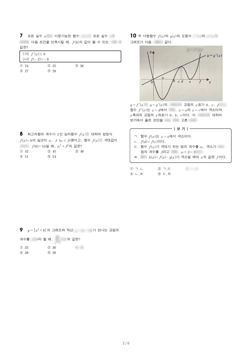 중앙대학교사범대학부속고등학교 (서울 강남구) 고등2 2023 2학기 기말 2페이지