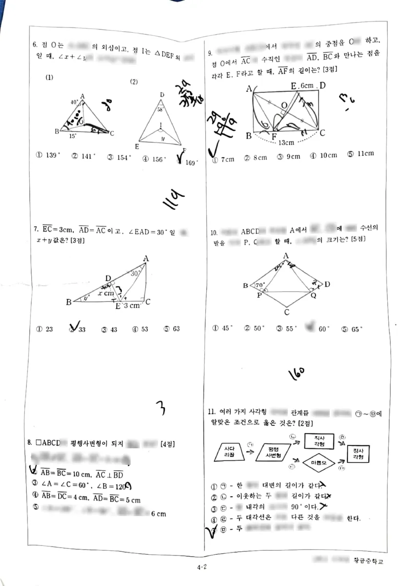 황금중학교 (대구 수성구) 중등2 2023 2학기 중간 2페이지