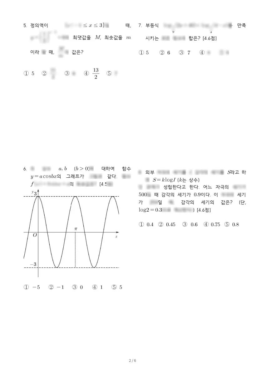 광교고등학교 (경기 수원시) 고등2 2023 1학기 중간 2페이지