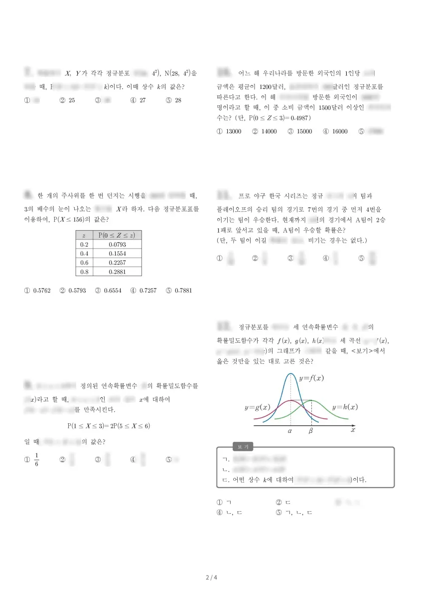 혜성여자고등학교 (서울 노원구) 고등3 2023 1학기 기말 2페이지