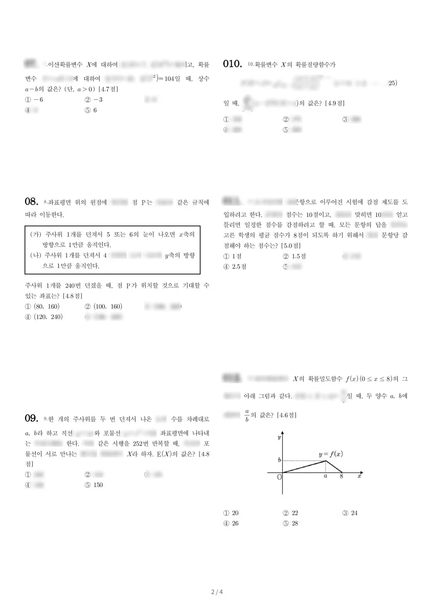 문일여자고등학교 (인천 남동구) 고등3 2020 1학기 기말 2페이지