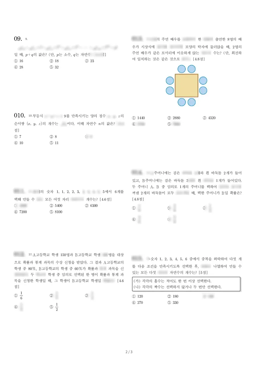 중산고등학교 (경기 고양시) 고등3 2023 1학기 중간 2페이지