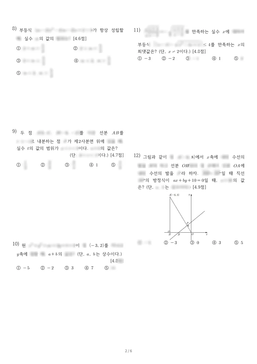 인천여자고등학교 (인천 연수구) 고등1 2023 1학기 기말 2페이지